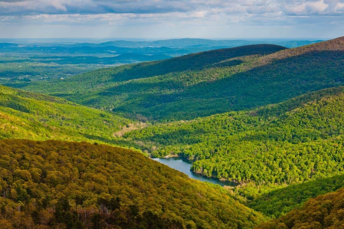 view of wooded mountains in western virginia