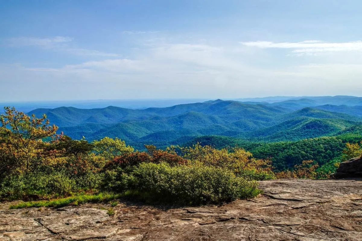 overlook on blue ridge mountains