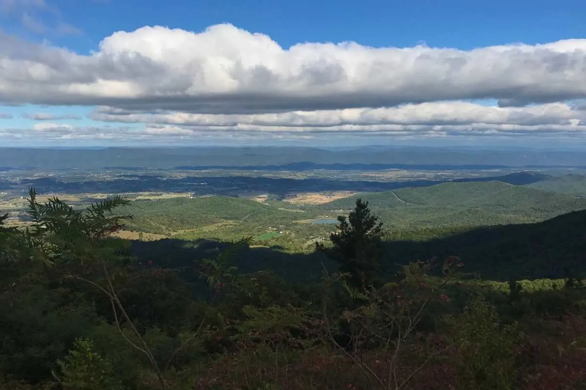 view of shenandoah valley from mountain