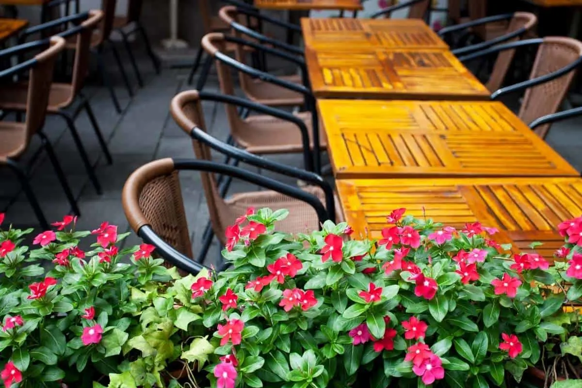 outdoor restaurant seating