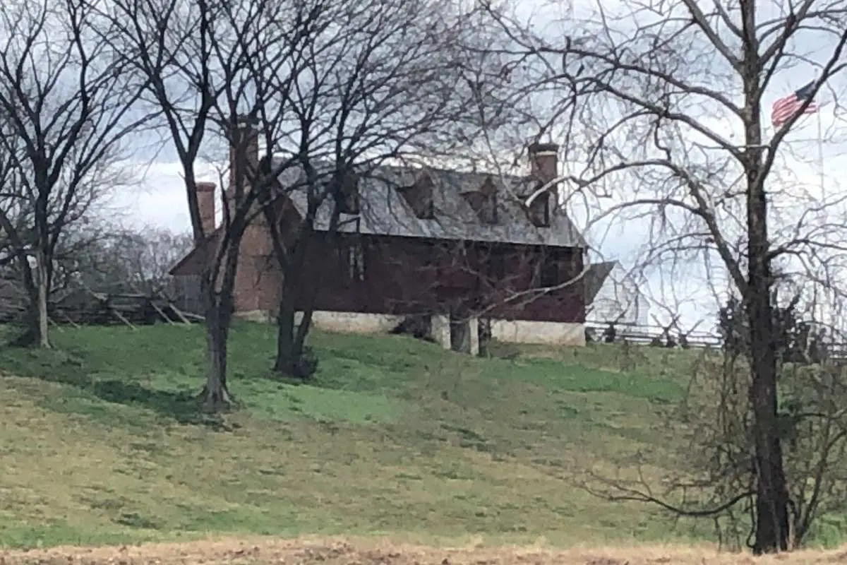 colonial home on top of hill