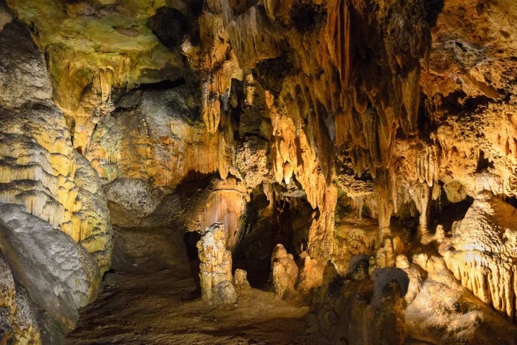 underground caverns with rocks