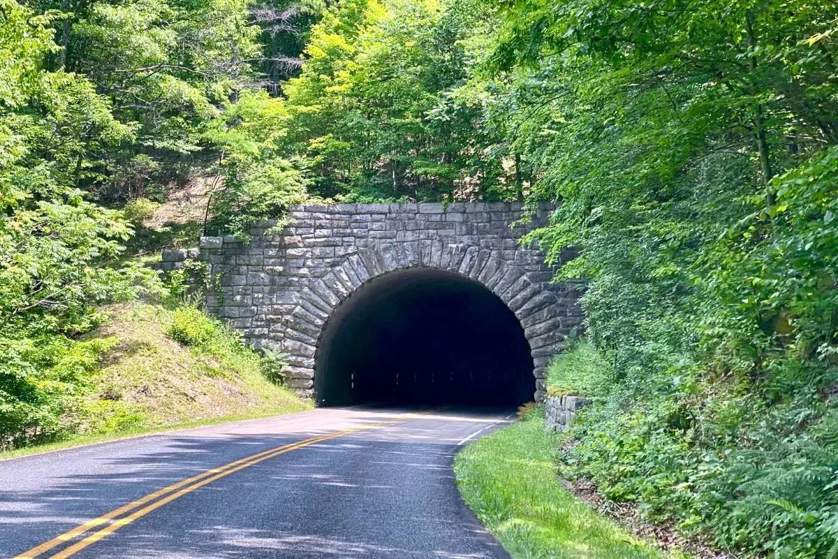 stone tunnel on blue ridge parkway