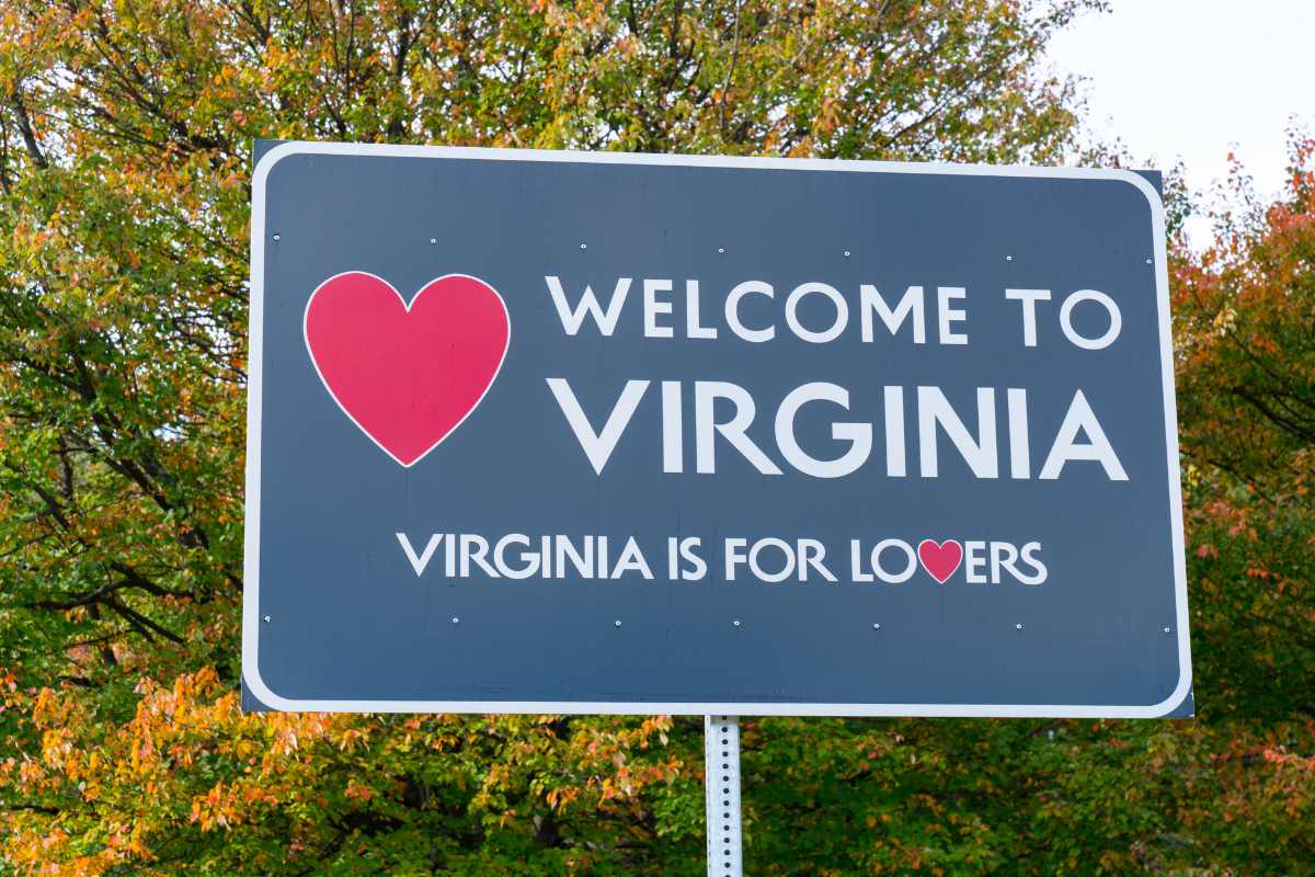 street sign reading "virginia is for lovers"
