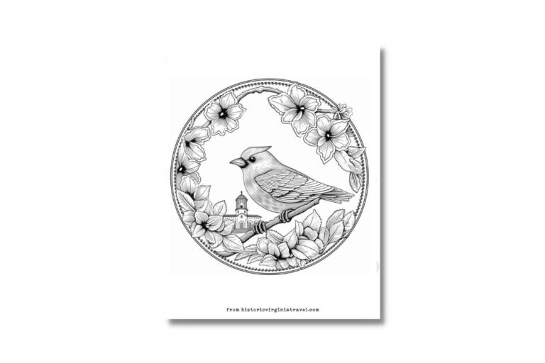 Free Virginia Coloring Pages Easy Download Historic Virginia Travel