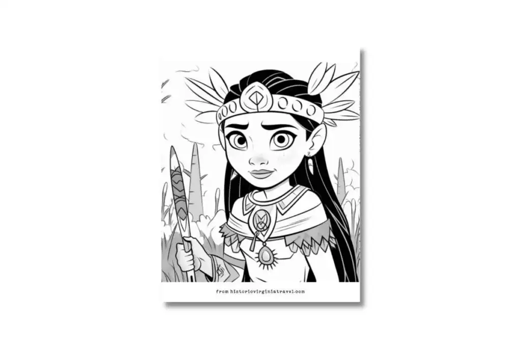 pocohantas coloring pages