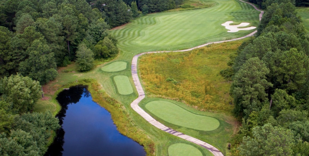 overhead view of nice golf couse