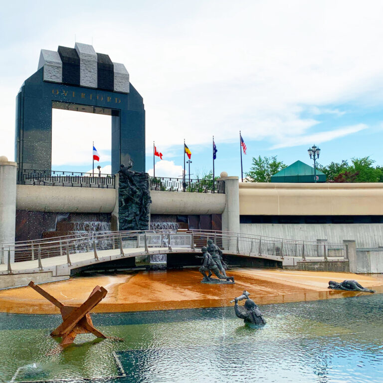 archway at National D-Day Museum in Bedford VA